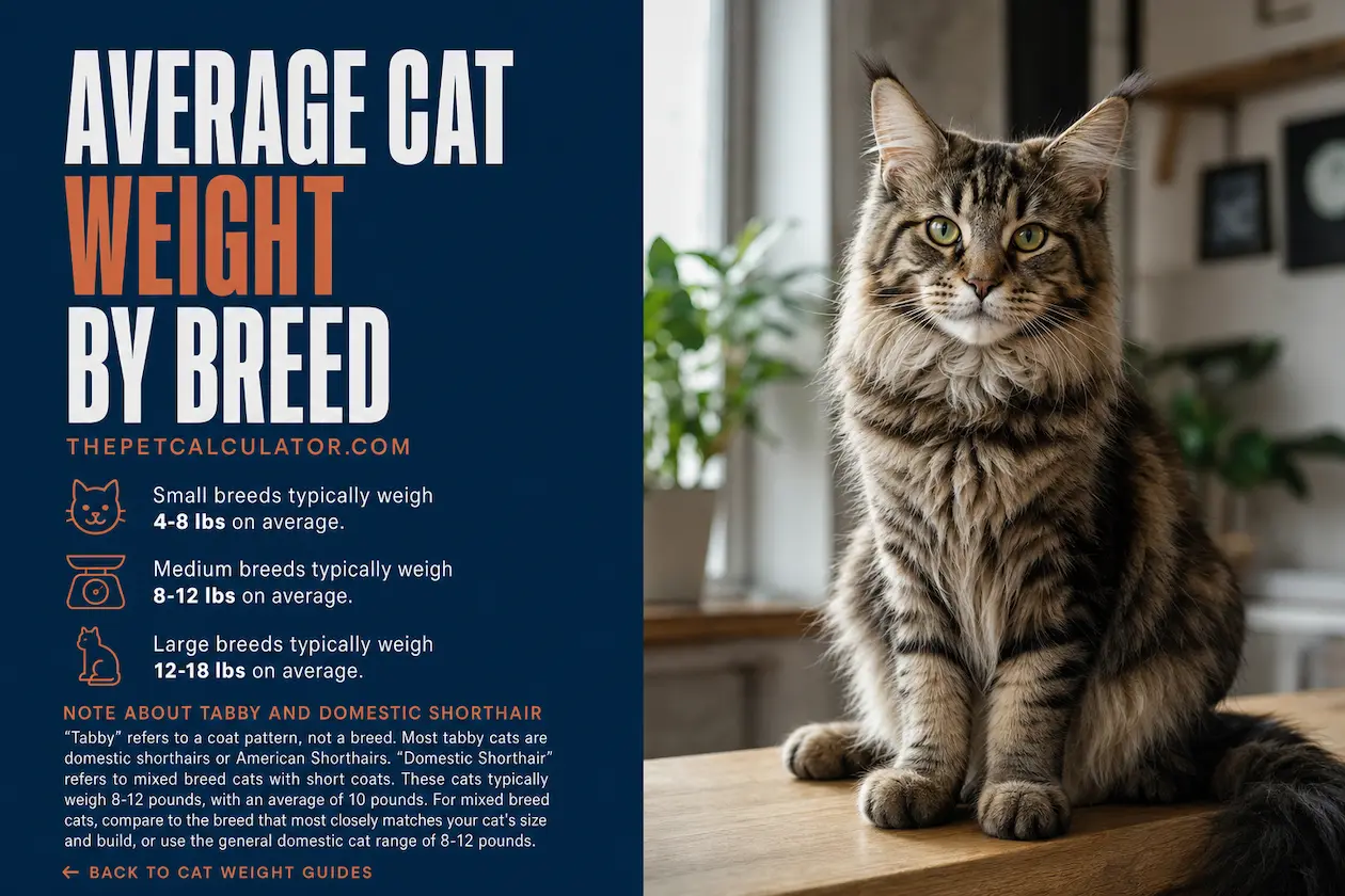 average cat weight by breed