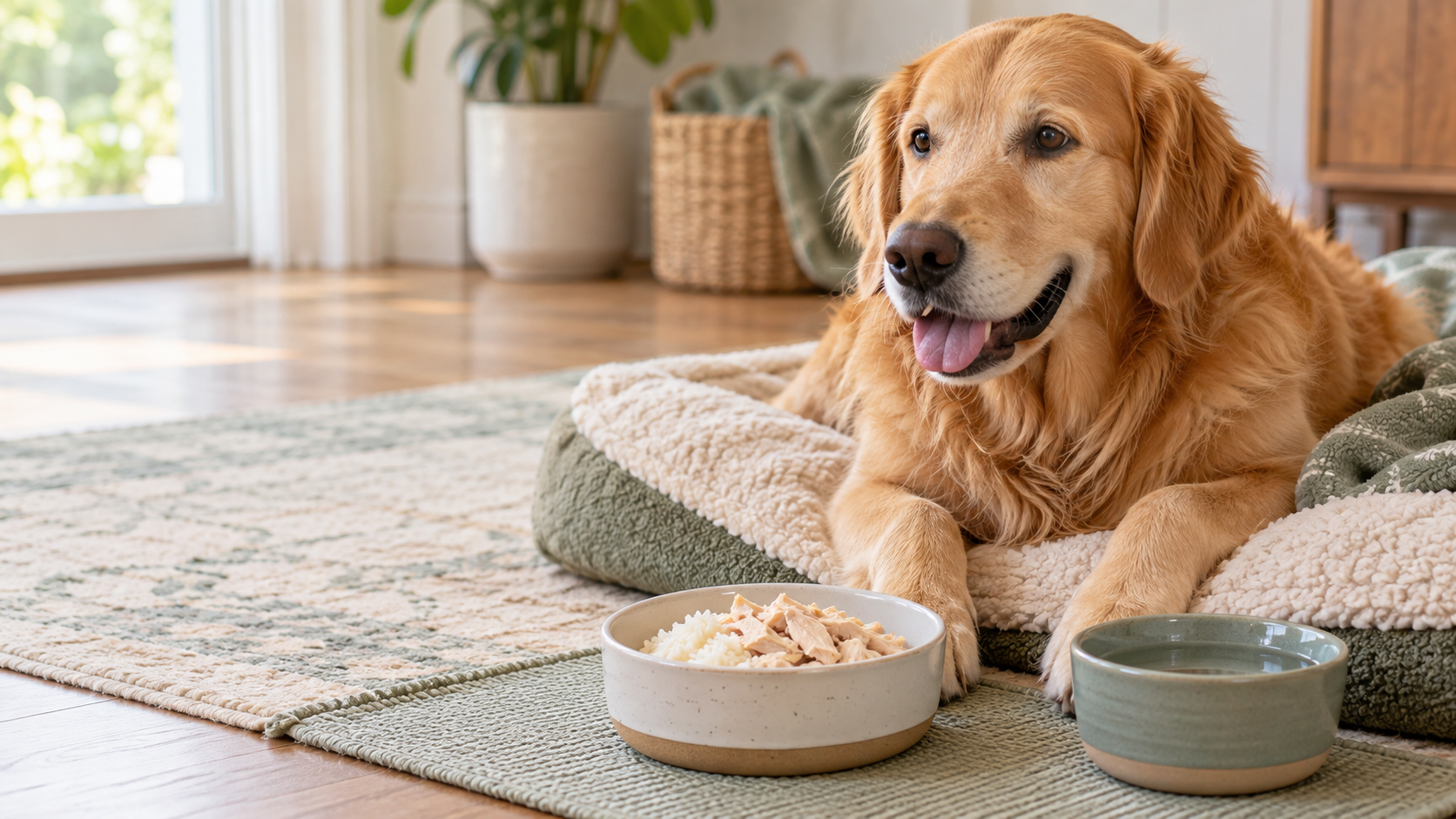 Pet-care scene illustrating Bland Diet for Dogs