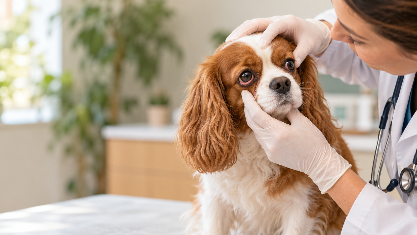 Pet-care scene illustrating Cherry Eye in Dogs