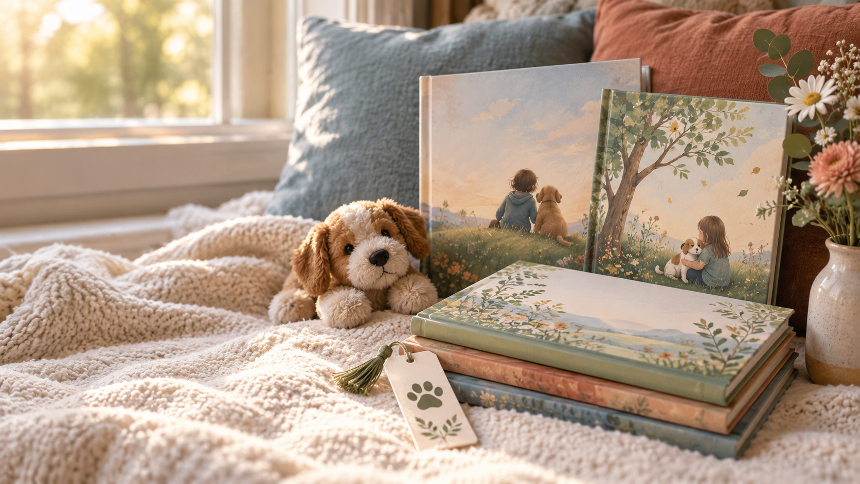 Gentle editorial scene for Best Children's Books About Pet Loss