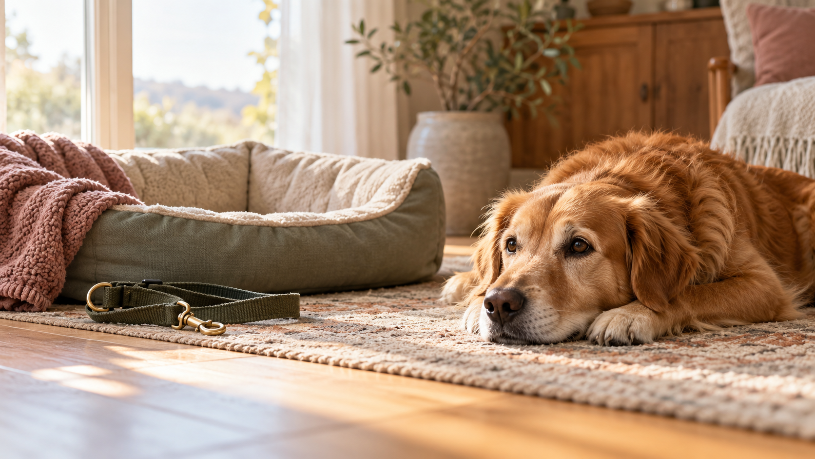 Gentle remembrance scene for Do Dogs Grieve?