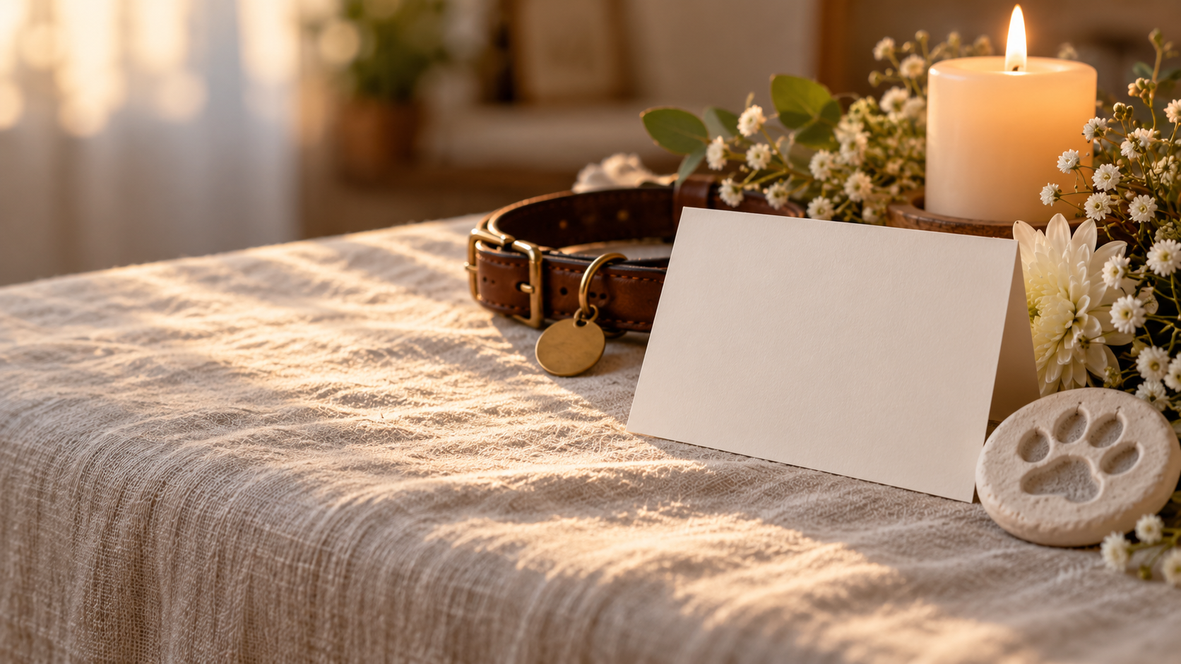 Gentle editorial scene for Condolence Messages for the Loss of a Dog