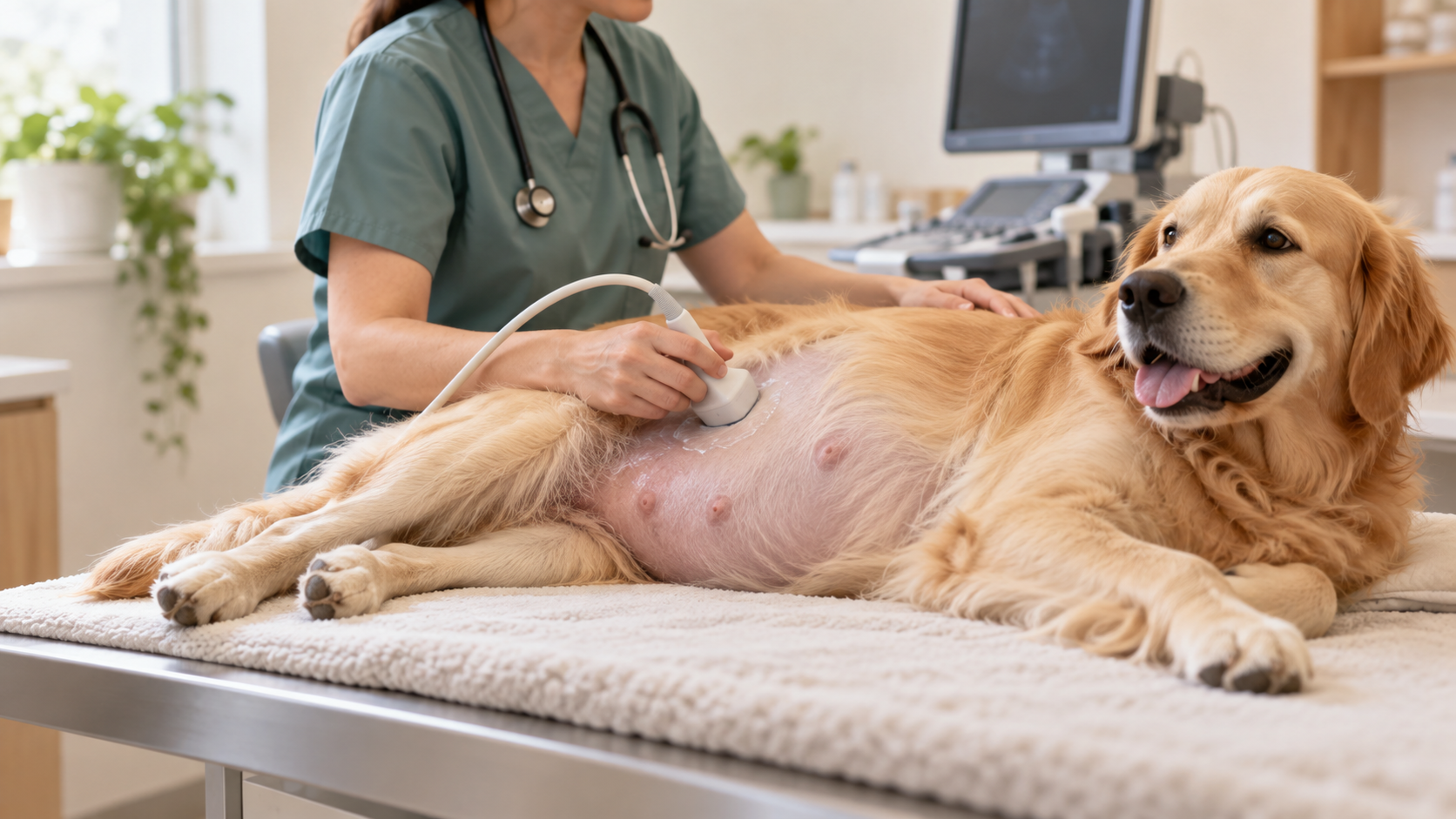Pet-care scene illustrating Dog Pregnancy Test: How to Tell If Your Dog Is Pregnant