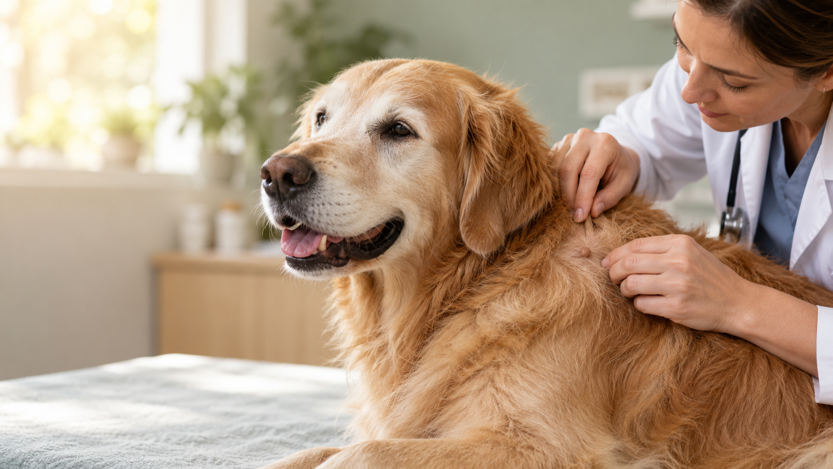 Pet-care scene illustrating Dog Skin Tag