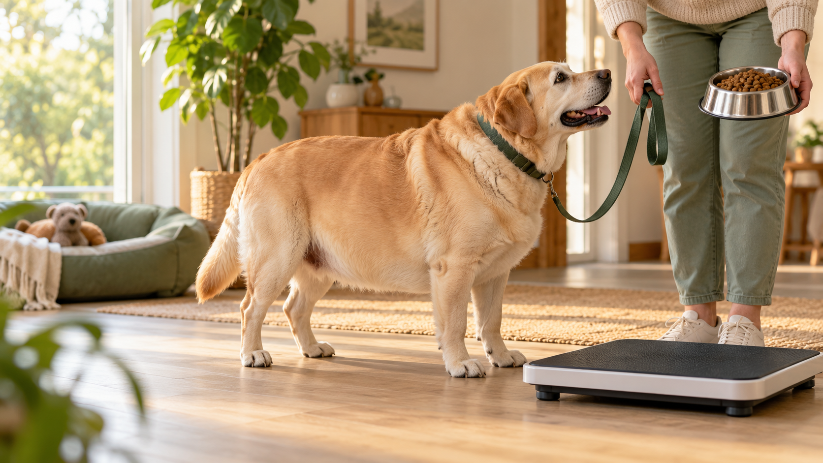 Pet-care scene illustrating Fat Dog? How to Tell If Your Dog Is Overweight