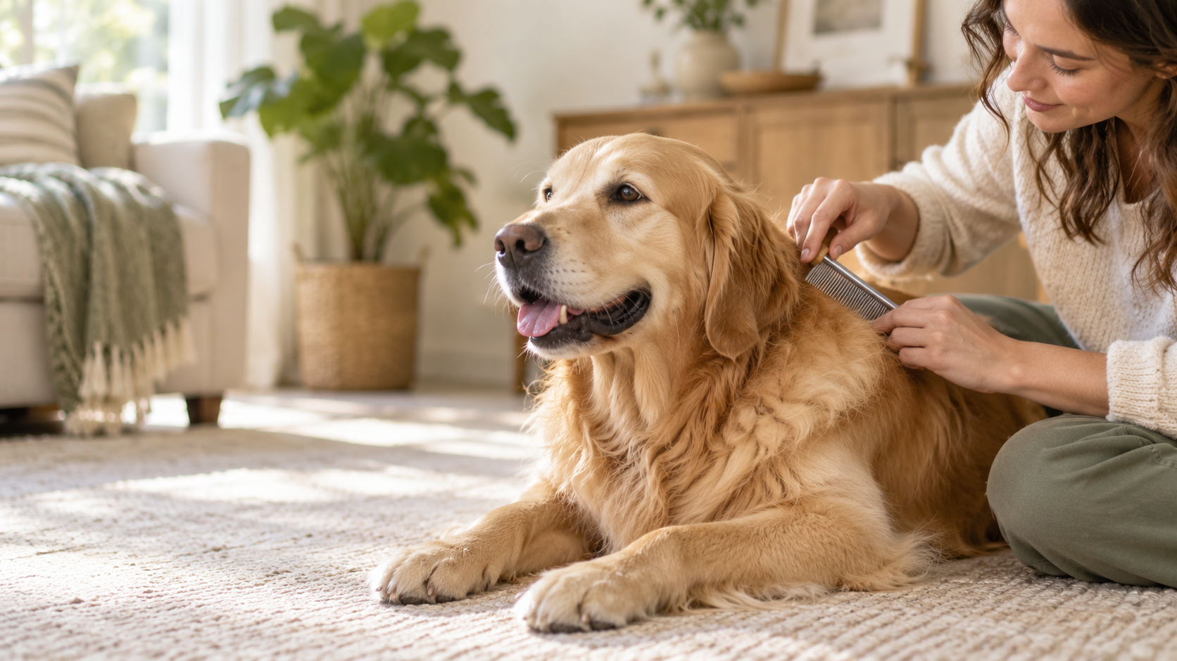 Pet-care scene illustrating Fleas on Dogs