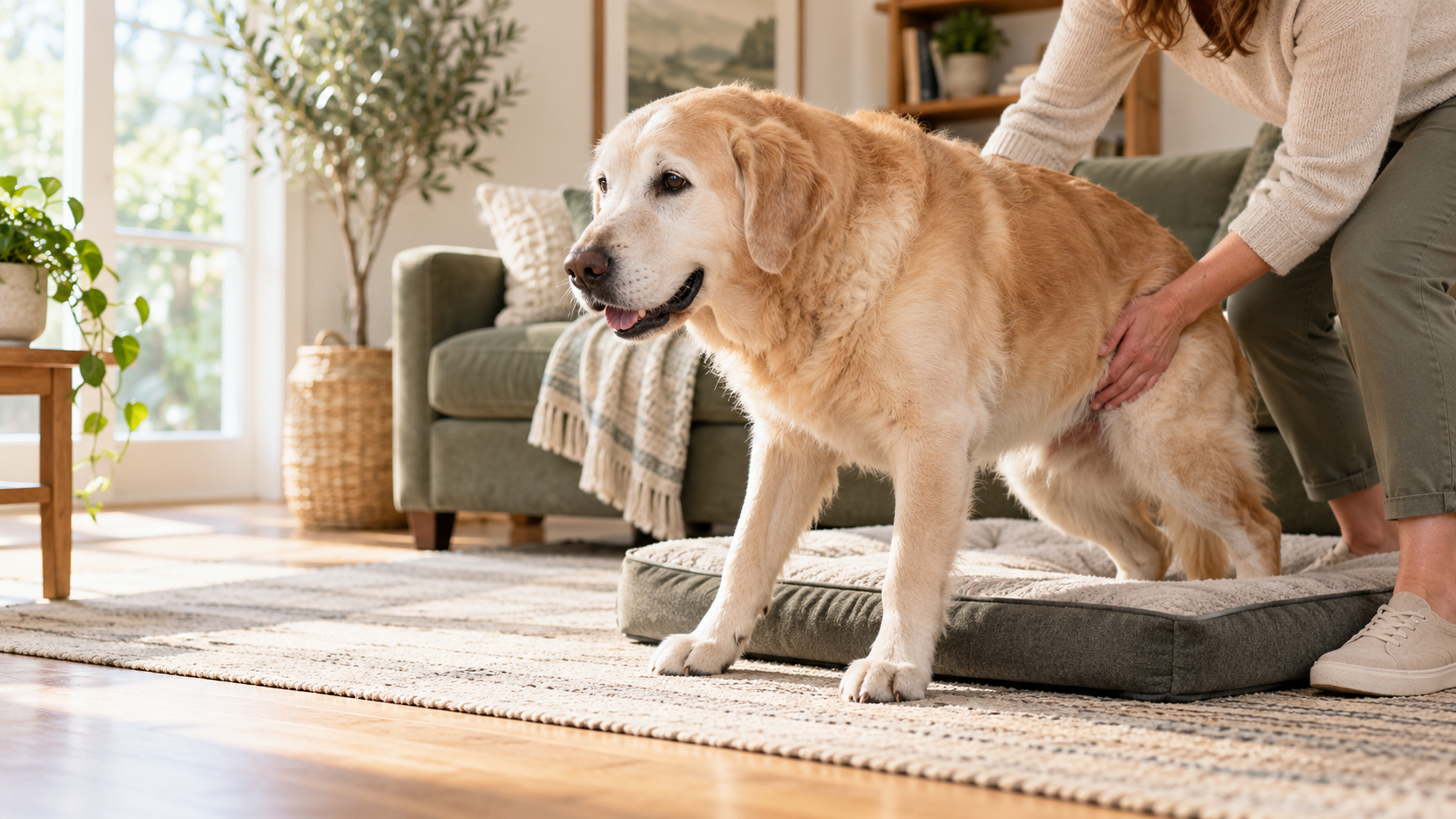 Pet-care scene illustrating Hip Issues in Dogs