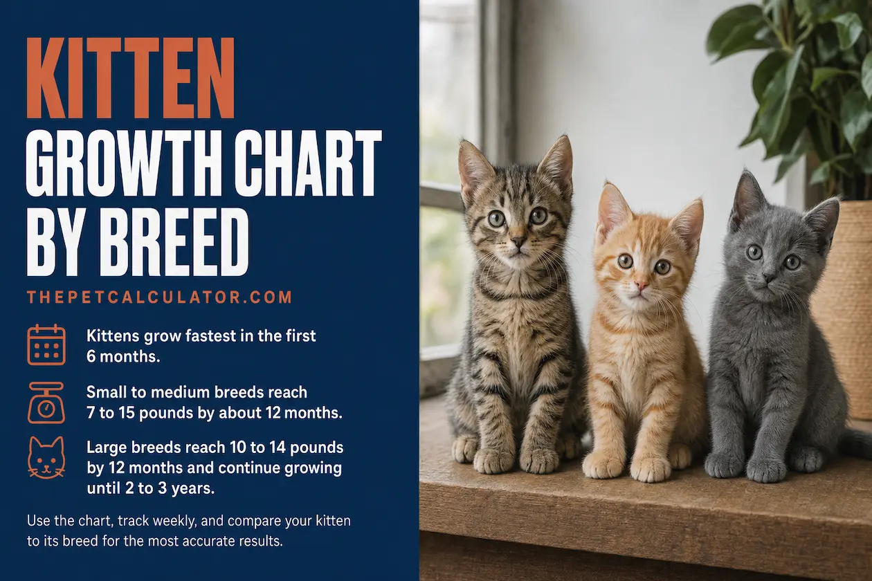 kitten growth chart by breed