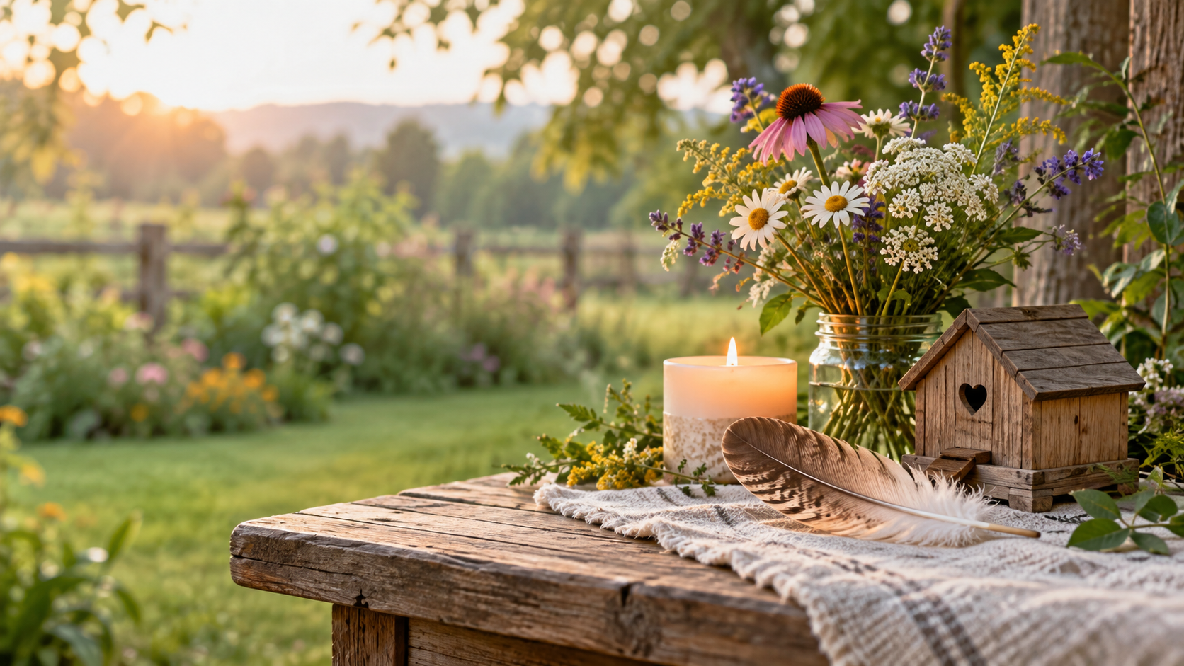 Gentle remembrance scene for Losing a Pet Chicken