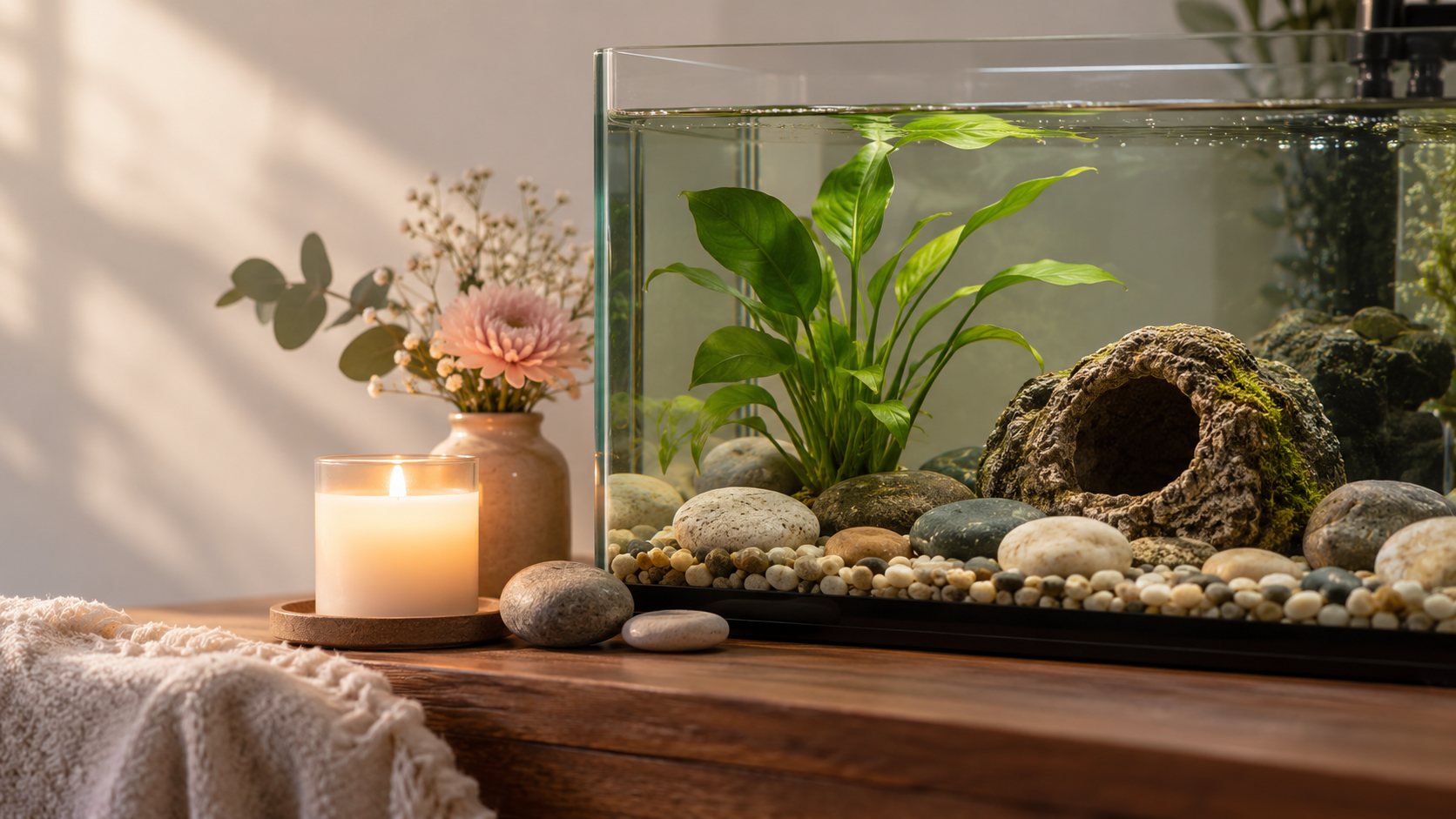 Gentle remembrance scene for Losing a Fish
