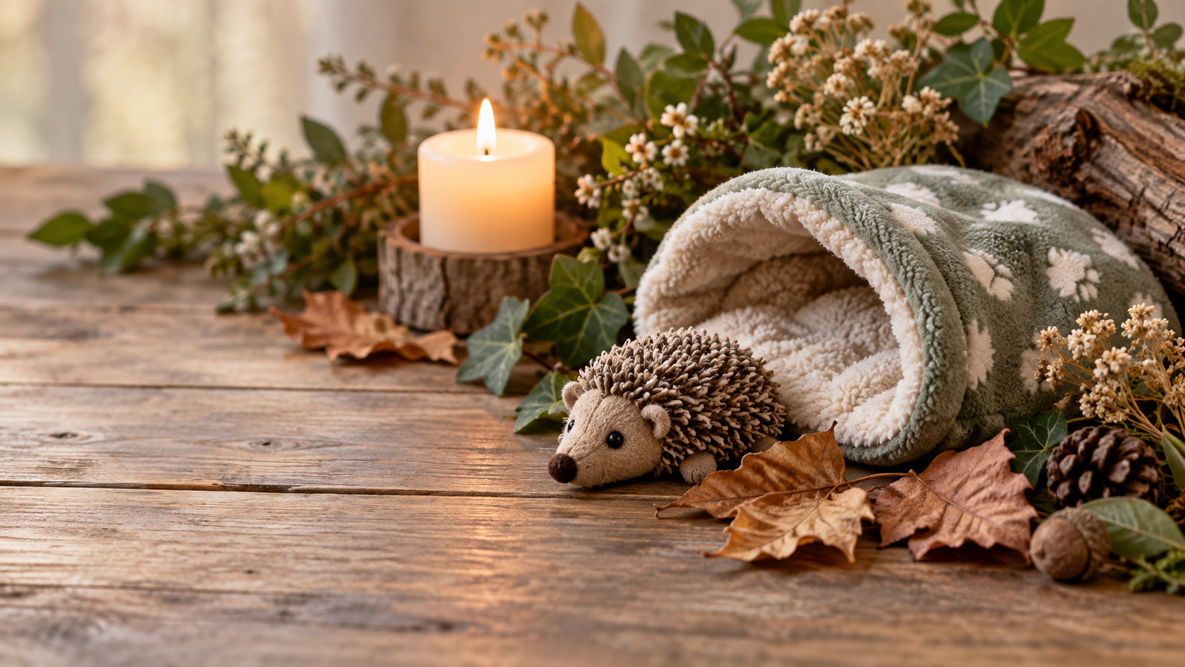 Gentle remembrance scene for Losing a Hedgehog