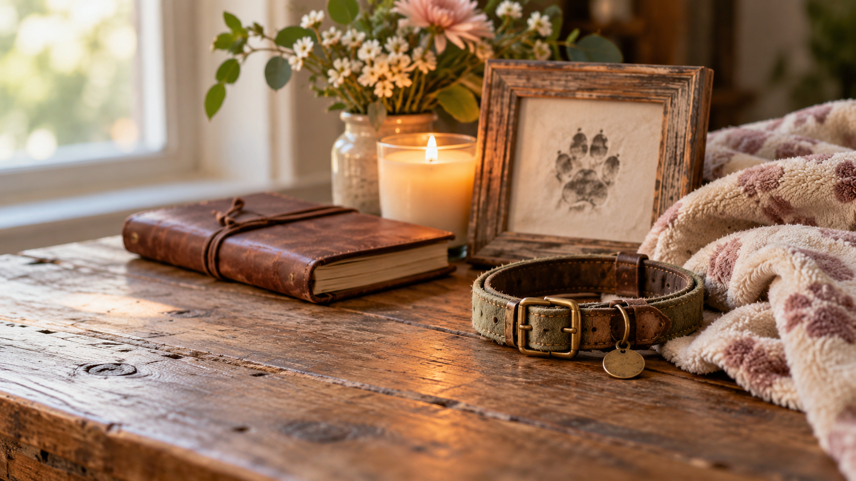 Gentle remembrance scene for Losing a Lifelong Companion