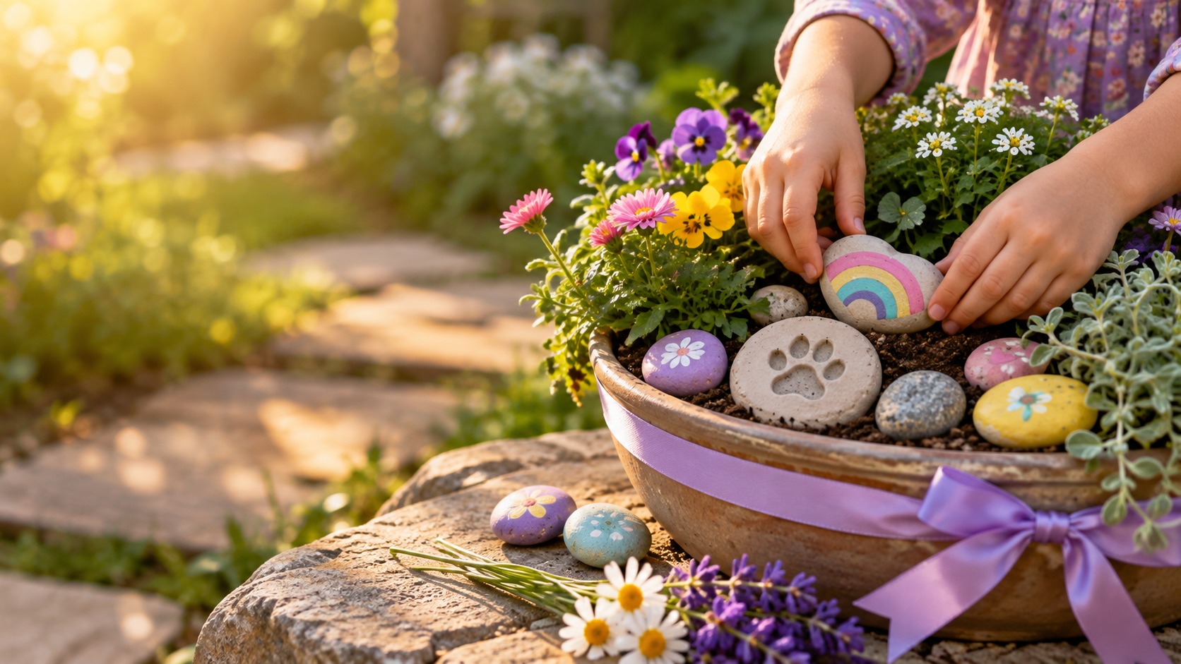 Gentle editorial scene for Memorial Ideas for Kids After Pet Loss
