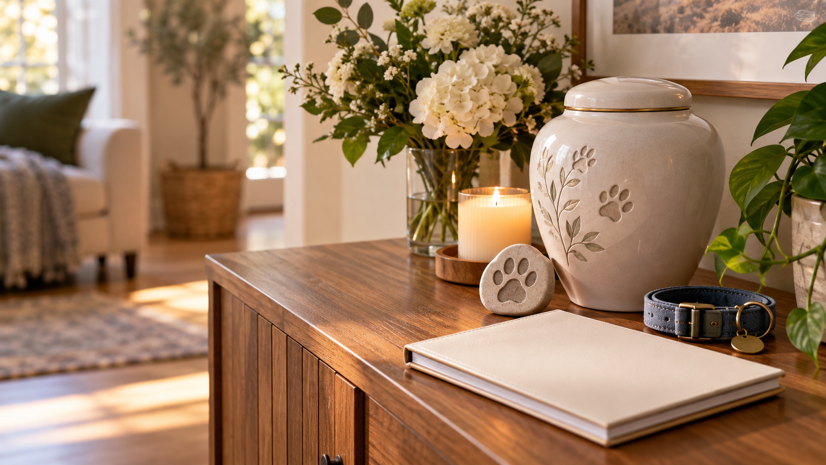 Gentle editorial scene for Pet Cremation: A Complete Guide