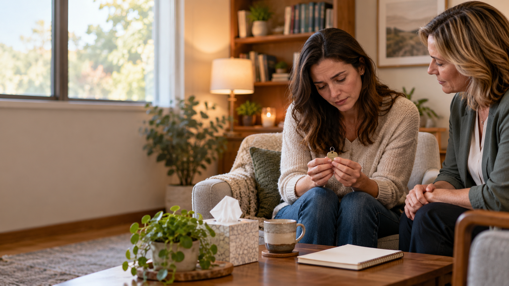 Gentle editorial scene for Pet Loss Counseling & Therapy
