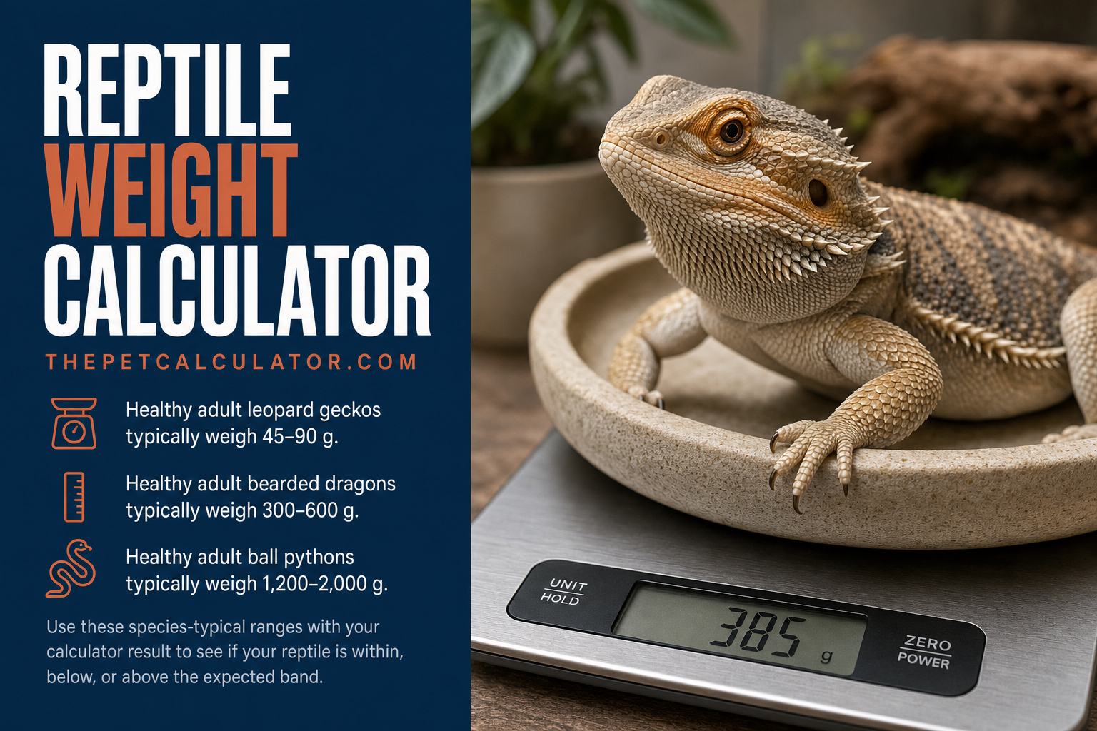 Reptile Weight Calculator