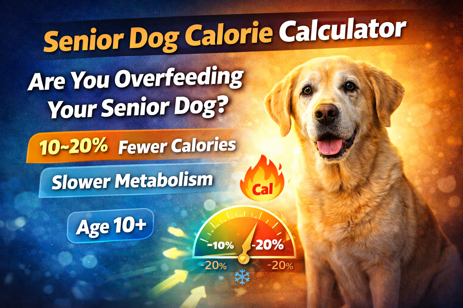 Senior Dog Calorie Calculator | Senior Dog Nutrition Calculator - Free Tool